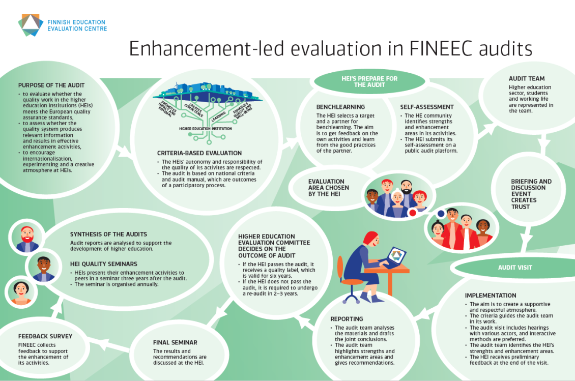 The steps in the FINEEC audit process